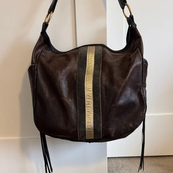 Maya Moon Designs Luxury Custom Leather Bag with Gold Accents - Picture 1 of 17